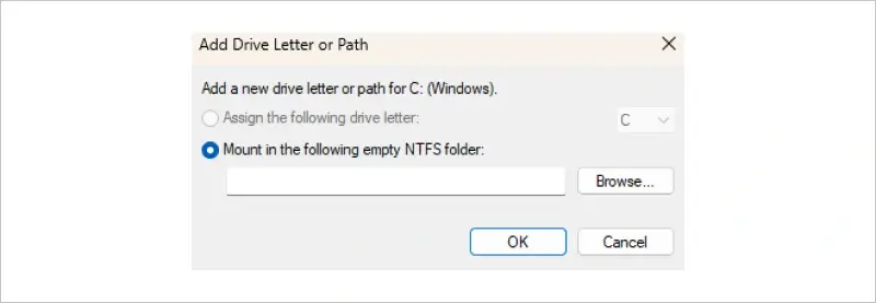 Add drive letter or Path