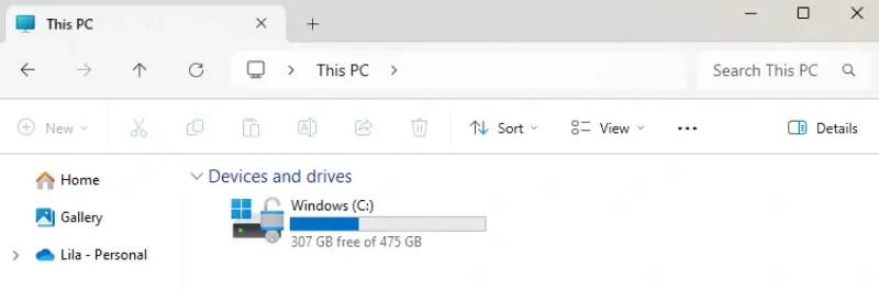 Open File Explorer and go to This PC