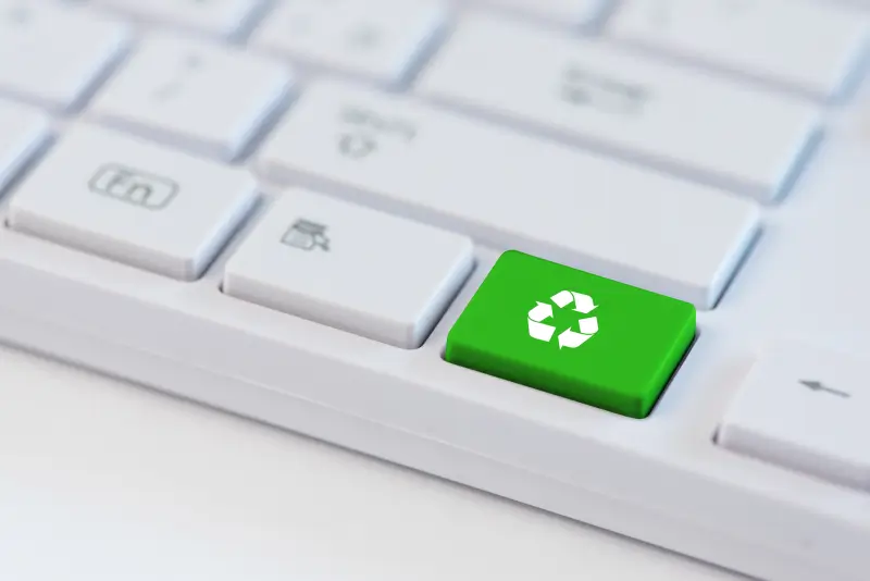 A representation of recycling deleted files on a computer.