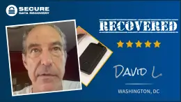 Macbook with no backup recovered for David